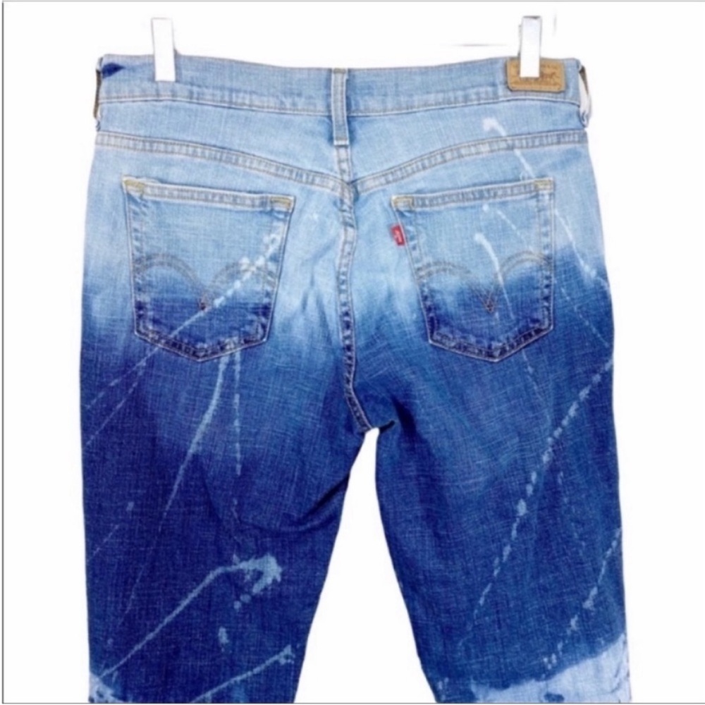 LEVI’S 515  bleached splattered tie dye jeans 8 - Picture 3 of 8